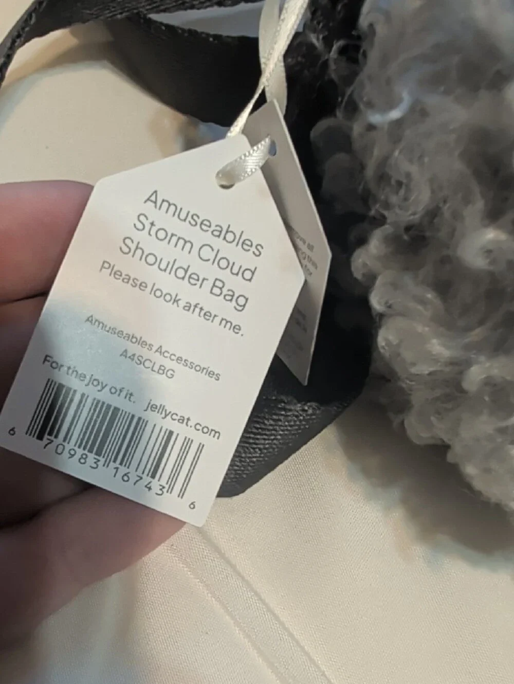 Jellycat Grey Cloud Plush Kids Purse